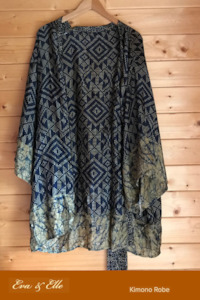 Clothing: Kimono Robe - Royal Blue colour