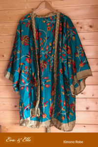 Clothing: Kimono Robe - Bluish Green