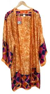 Clothing: Kimono Robe - Peach colour