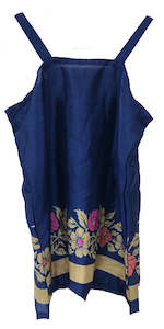 Clothing: Strap Top in royal blue  colour