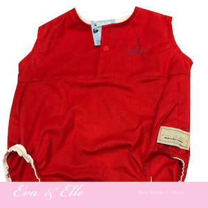 Baby Rompers in Red - NZ Made