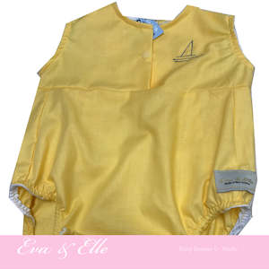 Clothing: Baby Rompers in Yellow - NZ Made