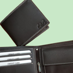 Clothing: Men's Leather Wallet - Black