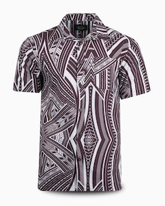 Eveni Pacific Men's Classic Shirt - Taua Brown