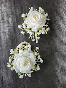 Faux Wrist Corsages and Buttonholes