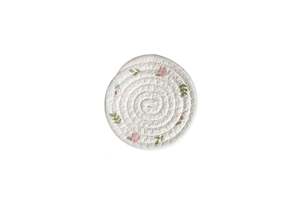 Woven Textured Cotton Yarn Coaster - Honey Peach