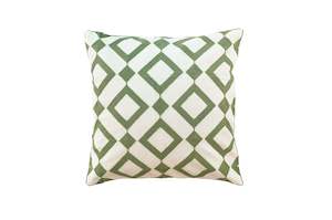 Geometric Squares Embroidered Cushion Cover