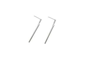 925 Sterling Silver Vertical Bar Earrings