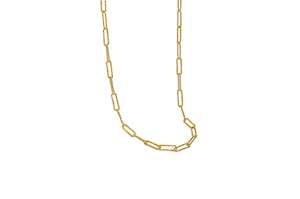 Internet only: 18K Gold Plated 925 Sterling Silver Minimalist Chain Necklace