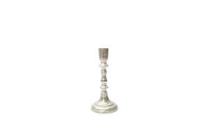 Aluminium Silver Candlestick/Candle Holder 17cm