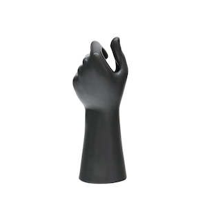 Ceramic Hand Vase - Black