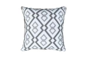 Modern Geometric Diamond Embroidered Cushion Cover