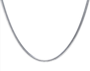 Internet only: Titanium Steel Flat Snake Chain Necklace