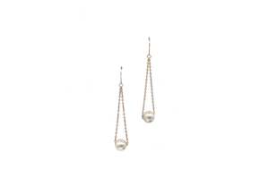 14K Gold Filled 925 Sterling Silver Cotton Pearl Drop Earrings