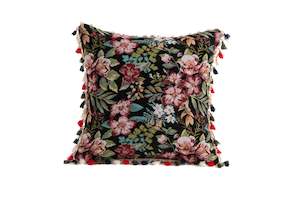 Moroccan Style Jacquard Cushion Cover - Flower Clusters