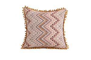 Moroccan Style Jacquard Cushion Cover - Retro Waves