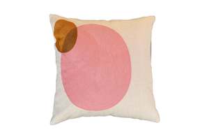 Modern Art Geometric Round Embroidered Cushion Cover