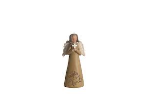 Internet only: Hand Painted "Family" Angel Figurine