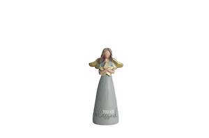 Hand Painted "You Are Blessed" Angel With Star Figurine