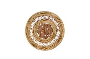 Handmade Natural Rattan Woven Round Coaster