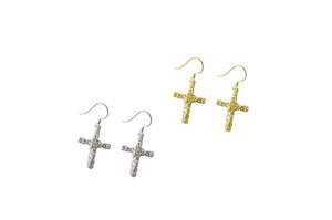 925 Sterling Silver Cross Earrings