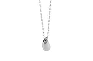 White Gold Plated 925 Sterling Silver Teardrop Necklace