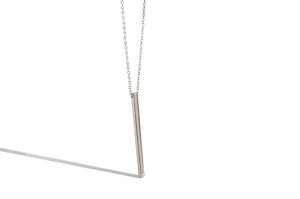 925 Sterling Silver Vertical Bar Necklace