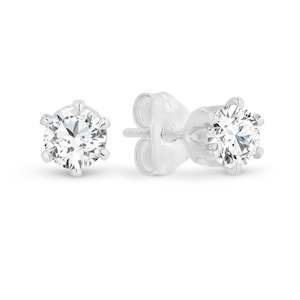 STG 4MM WHITECZ STUD Earrings