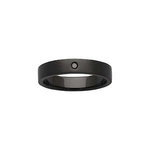 Black Zirconium Diamond Ring / Band