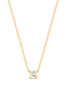 9CT Y/G ROUND BRILLIANT DIAMOND SOLITARE CLASSIC NECKLACE