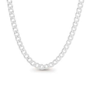 Stg Silver Diamond Cut Curb Chain  50cm