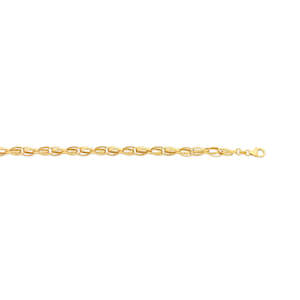 9K YELLOW GOLD SILVER FILLED BRACELET