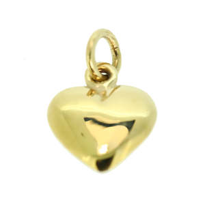 Jewellery: 9ct Heart Charm small puff