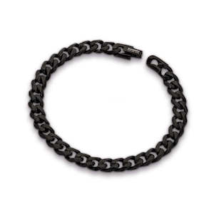 CUDWORTH BLACK STAINLESS STEEL CHAIN BRACELET