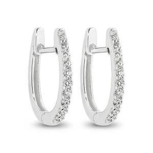 9k White Gold Diamond Earrings