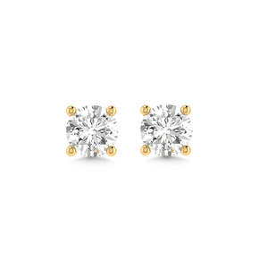 9k Yellow Gold Diamond Earrings (studs)