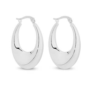 9K WG BONDED WITH SILVER EARRINGS