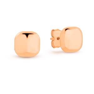 9K RG SQUARE CUSHION  STUB EARRINGS