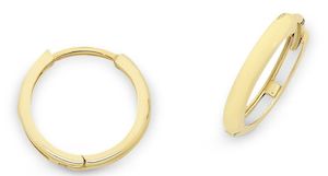 Jewellery: 9K YELLOW GOLD HUGGIES