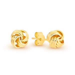 9K Yellow gold KNOT EARRINGS