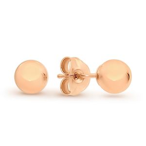 9K Rose Gold 5MM BALL STUD EARRINGS