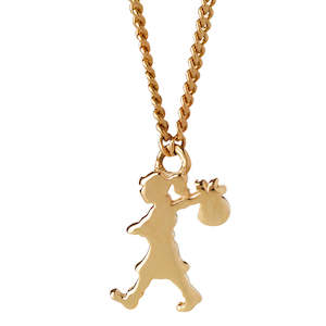 KAREN WALKER 9K YELLOW GOLD MINI RUNAWAY GIRL NECKLACE 45CM