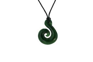 NZ greenstone koru 30x23mm crafted by Luke Gardinar