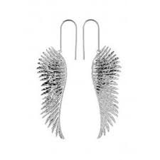 KAREN WALKER STG SILVER CUPID'S WINGS EARRINGS