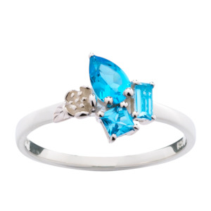 KAREN WALKER STG SILVER Rock Garden Ring - Topaz