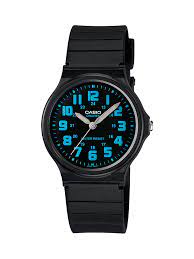 Jewellery: CASIO MENS WATER RESISTANT ANALOGUE WATCH WITH RESIN BAND