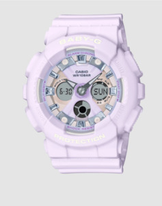 CASIO BABY G DUO ICY PATEL COLOUR SERIE W/ TIME, /100 S/W. ALARM, 100M WHITE FAC…