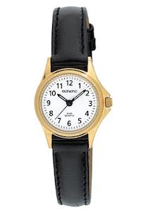 OLYMPIC LADIES WATCH 12 FIGURE DIAL W/ BLACK STRAP