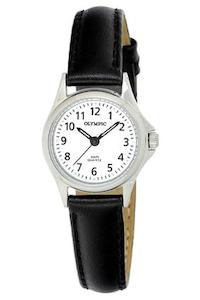 OLYMPIC Ladies Watch 12 FIGUR DIAL W/ BLACK STRAP