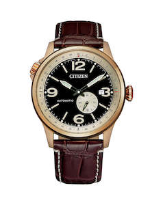 Jewellery: citizen gents auto watch with leather strap wr100